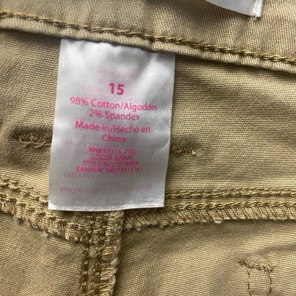 Nobo No Boundaries size 15 Jr uniform khaki pants high waist - Picture 7 of 8